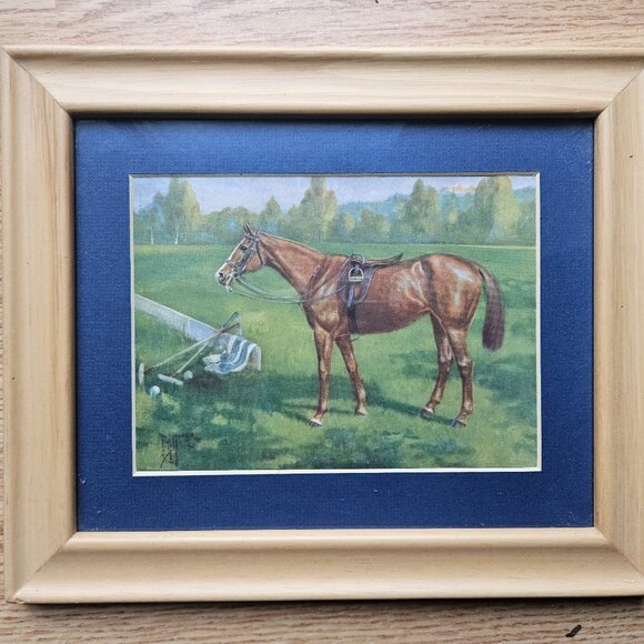 Framed Polo Pony - Picture 1 of 4